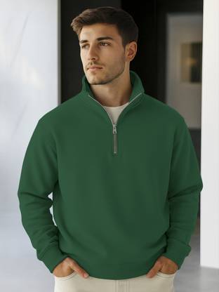 Men Full Sleeve Solid Sweatshirt